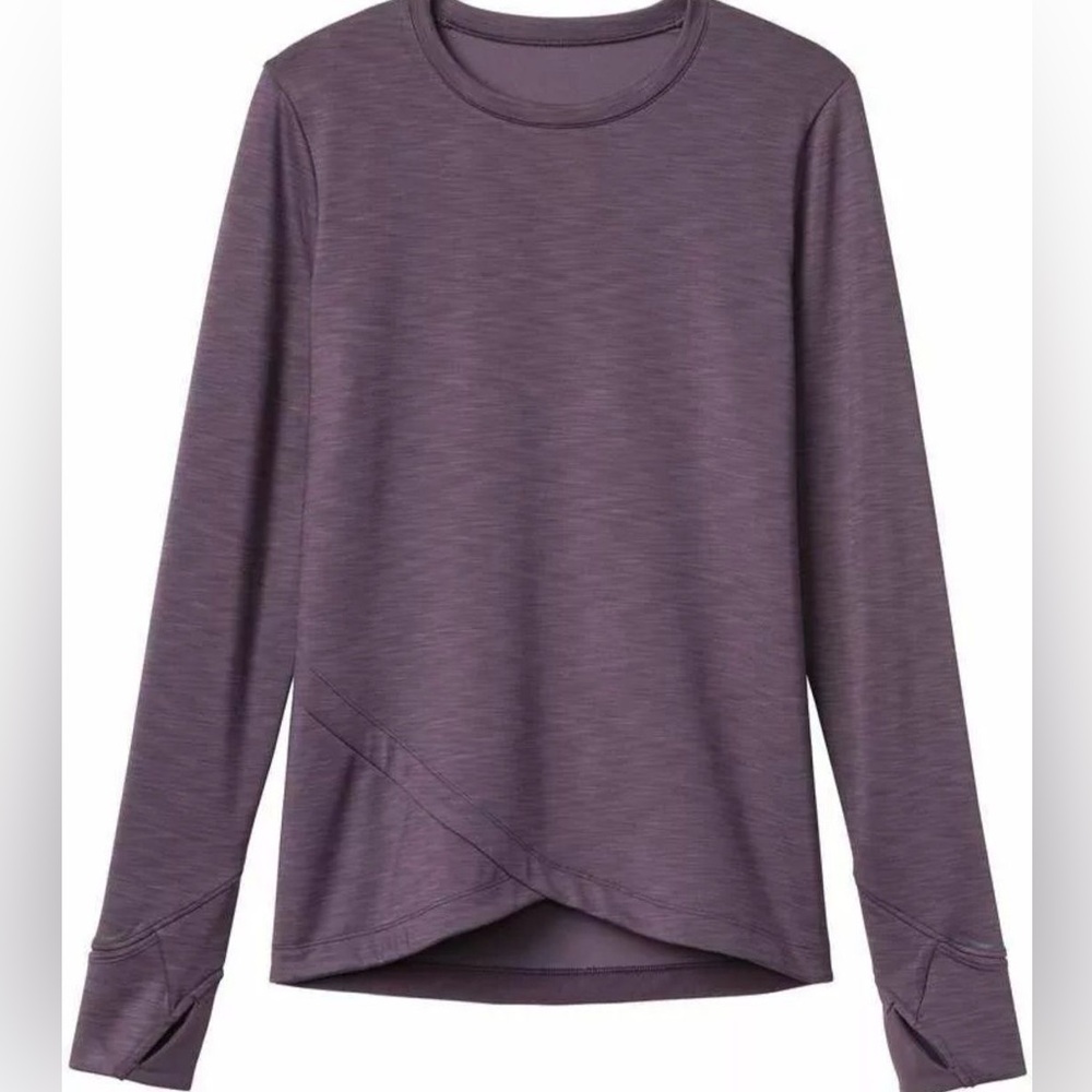 Athleta Bootcamp Crew Top in Heather Grey